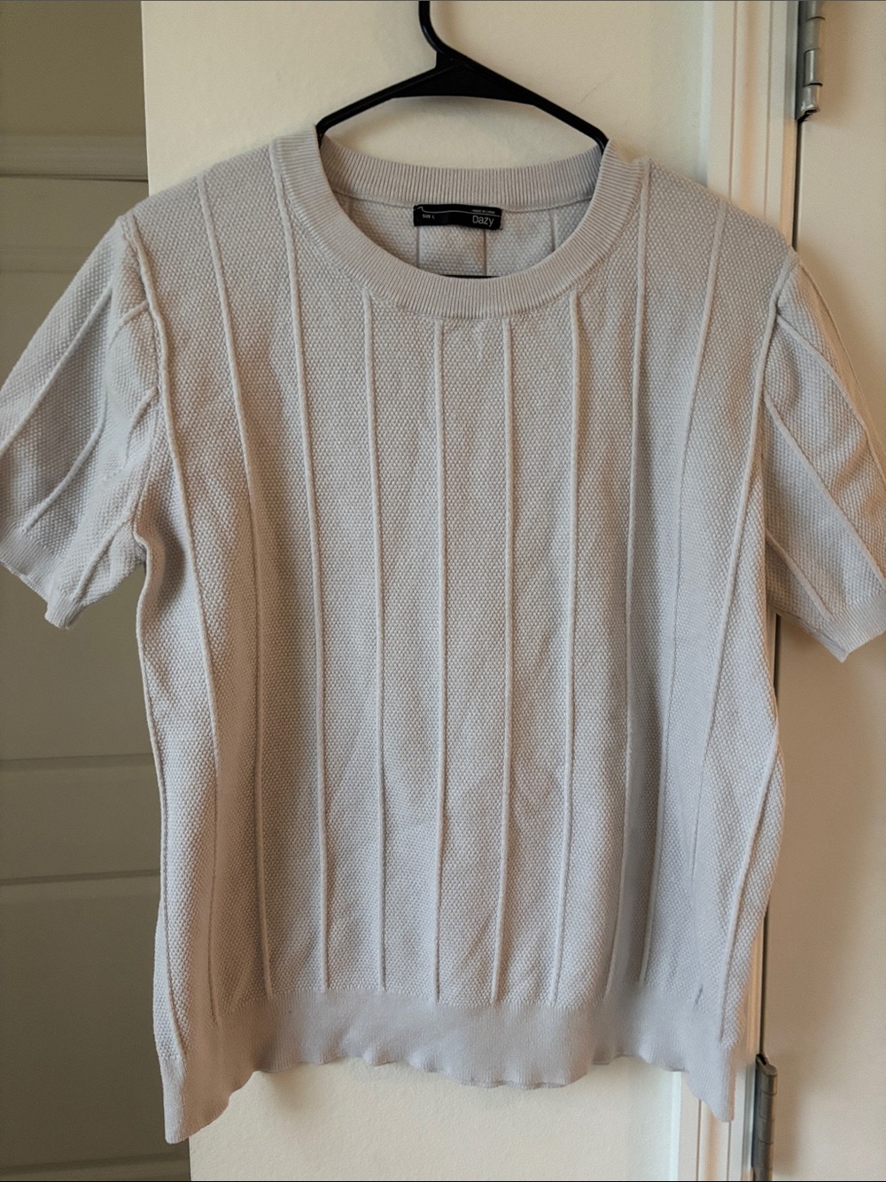 Short Sleeve Ribbed Crewneck Top